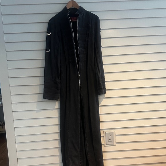 Tripp NYC Black Denim trench coat XS